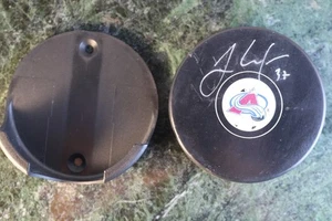 Samuel Girard Autographed Colorado Avalanche Logo Puck  NHL COA w Wall Mount - Picture 1 of 9