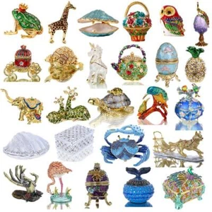 Portagioie Metallo Multicolore Animale Piccolo Smaltato Moderno Intagliato Novità Regalo - Foto 1 di 34