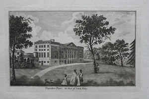 THORNDON HALL, ESSEX, PALLADIAN STYLE, original antique print, Boswell, 1786 - Picture 1 of 2