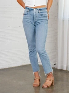 NEW CITIZENS OF HUMANITY JEANS ISOLA CROPPED BOOT BLUE MOON STRETCH SIZE 30 *W - Picture 1 of 5