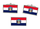 Missouri USA Flaga Spinki do mankietów i spinki do krawata Zestaw