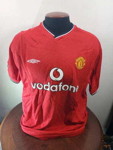 Manchester United Shirt Mens Large Embroided MULTICOLOR Umbro  Polyester Cover