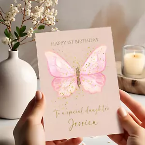 Personalised Birthday Card For Daughter, Granddaughter, Sister, Girl - Picture 1 of 4