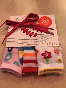 Blue Star Kids Socks 3 Pairs w/ Shoelaces size 11-12 - Picture 1 of 4