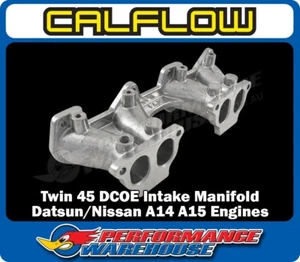 Dual 45 DCOE Weber Style Intake Manifold suits Datsun Nissan A14 A15 Oval Port - Picture 1 of 7