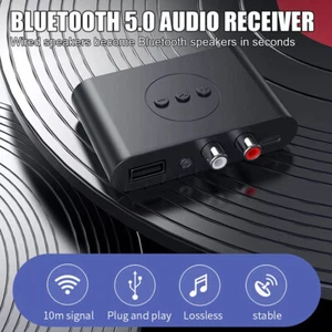 Bluetooth 5.2 Receiver Wireless 3.5mm Jack AUX to 2 RCA Audio Stereo Adapter - Afbeelding 1 van 16