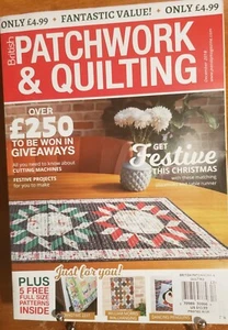 British Patchwork & Quilting Magazine December 2018, Issue 299 - NEW - - Picture 1 of 4