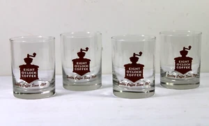 Vtg Eight O'Clock Coffee Grinder Logo Glasses 12Oz Cup Mug Advertising RARE - Picture 1 of 23