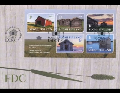 Finland - "SCENIC COUNTRYSIDE ~  FINNISH BARNS" MS FDC 2016 - Image 1 of 4