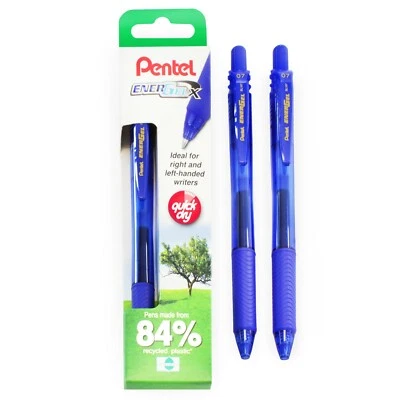 Caneta esferográfica Pentel Energel x BL107 - 0,7mm - 84% plástico reciclado - Azul x 2 - Imagem 1 de 3