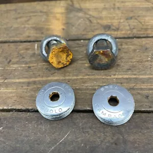Vintage Campagnolo Dust Cap Brev Covers Record Crank Arm Bolts Italy B3 - Picture 1 of 6