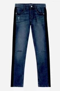 Calvin Klein Jeans Skinny Destroyed Side-Stripe Jeans Big Boys Sz 20 MSRP $49.50 - Picture 1 of 12