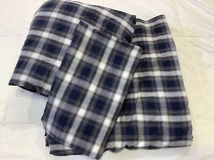 Restoration Hardware Blue Plaid Twin Sheet set - Picture 1 of 8