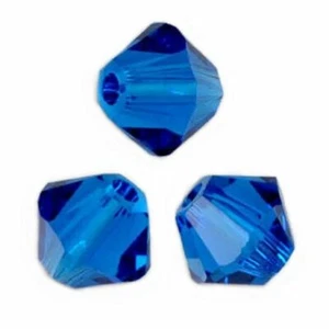 5 Perles Toupie Vintage 7mm en Cristal Swarovski - CAPRI BLUE - Picture 1 of 1