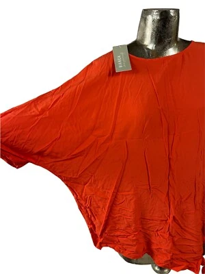 BIANCA Tunic Size XXL 20 Oversized Bat Arm Orange Womens Top NEW EU48 RRP £77 - Image 1 of 4