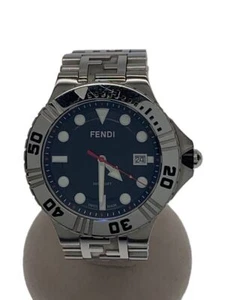 FENDI 108 Quartz Men's Watch Black Silver Stainless Steel Sapphire Crystal - Picture 1 of 6