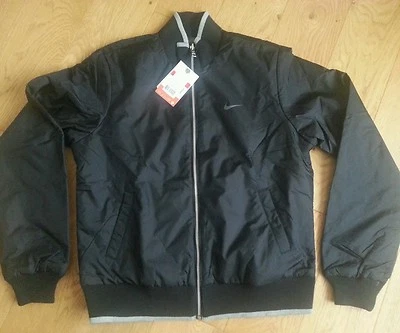Genuine Womens Nike Taff Jacket Short Reversible Black Bomber UK Medium RRP £65 - Image 1 of 4