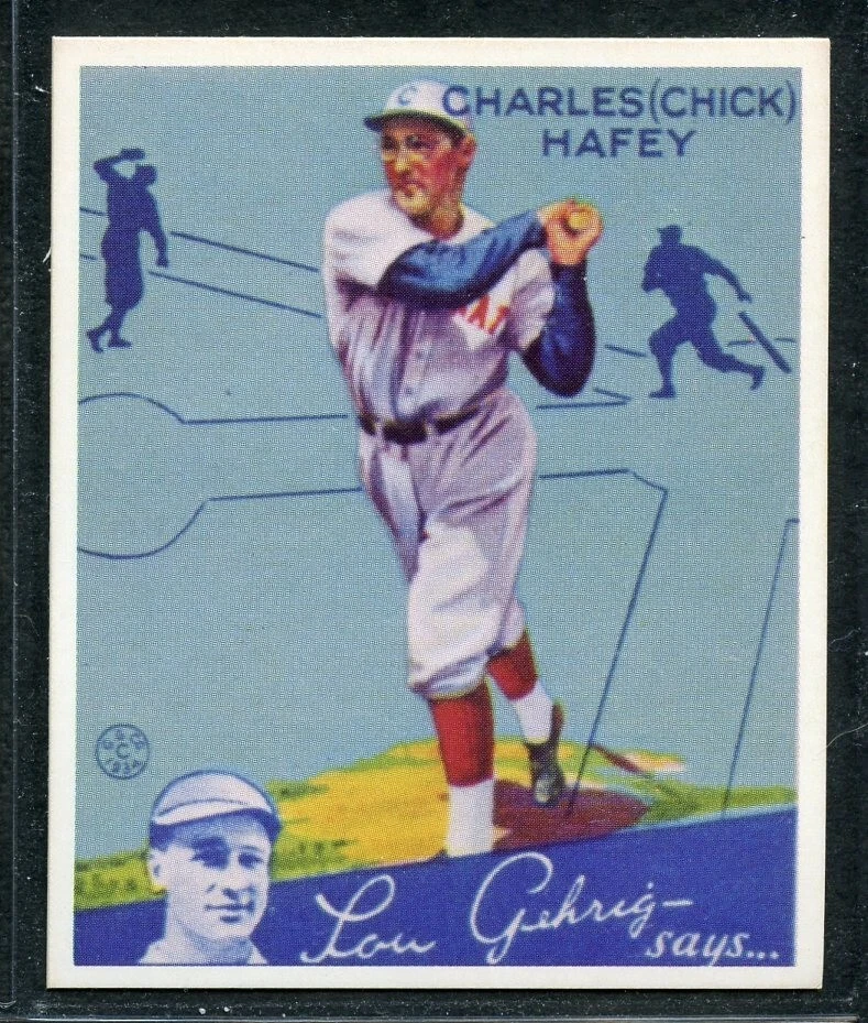1934 Goudey Baseball Reprints - #34 - Chick Hafey - Cincinnati Reds - Image 1 of 1