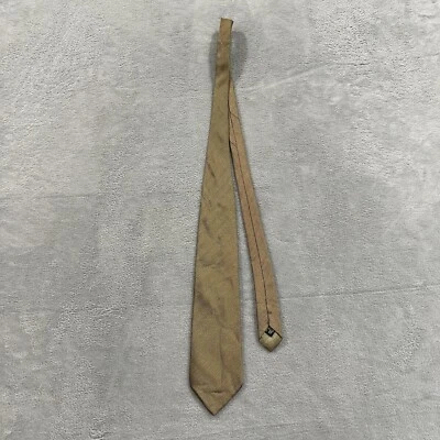 Corbata de seda Giorgio Armani Collezioni para hombre hecha en Italia geométrica dorada Foto 1 de 4