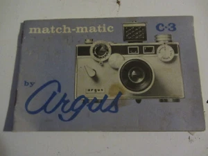 Vintage Argus C3 Kamera Anleitungsbuch Booklet Manual Pamphlet Match-Matic - Bild 1 von 2