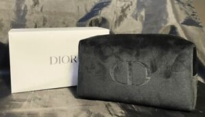 ⭐ DIOR ⭐ Dior Beauty PRESTIGE ⭐ Black Velvet-like Cosmetic Bag ⭐ CD Logo ⭐ NEW!