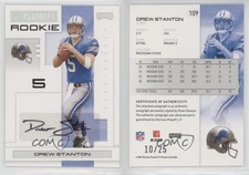 2007 Playoff NFL Playoffs Silver Signatures /25 Drew Stanton #109 Rookie Auto RC