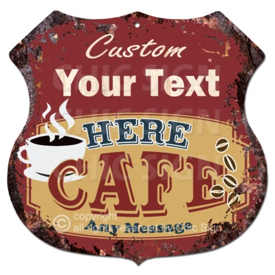 BP-0753 ANY NAME'S Custom Personalized Cafe Drink Metal Sign Decor Gift idea - Image 1 of 2