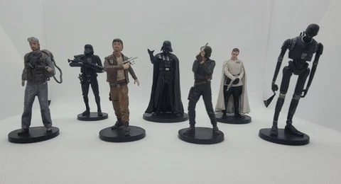 Disney Store Exclusive Star Wars Rogue One 4” Action Figures With Bases Lot of 7 Cover