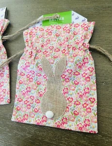 Hobby Lobby Easter Bunny Fabric Gift Bag 6" By 8" - Picture 1 of 2