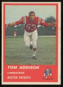 1963 Fleer #9 Tom Addison Boston Patriots - Picture 1 of 2