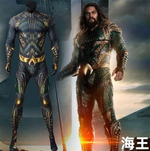 Costume costume tuta supereroe Aquaman cosplay uniforme body festa Halloween - Foto 1 di 18