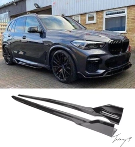 BMW X5 G05 M Sport negro brillante faldones laterales hojas de extensión labio 2018-2023 - Imagen 1 de 4