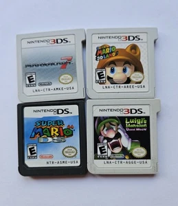Nintendo DS 3DS Mario Lot Luigi, Super Mario, Mariokart 7, 3D Lands Cartridges - Picture 1 of 10