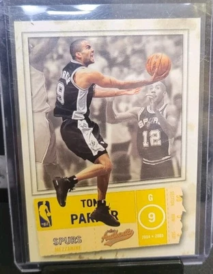 Tony Parker 2004-05 Fleer Authentix Mezzanine Blue /50 - Image 1 of 2