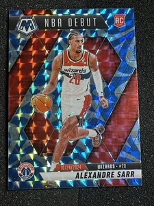 2024-2025 Mosaic Blue Reactive NBA Debut #254 Alexandre Sarr Wizards - Picture 1 of 2