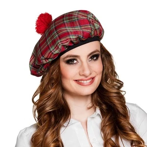 BERET MRS TARTAN RED - Picture 1 of 2