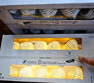 Patio Lights WARM STRING LIGHTS - 10 LANTERN SPHERES * 2 SETS! Indoor/Outdoor - Picture 1 of 9