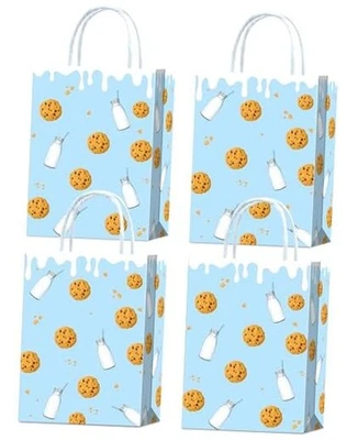  Bolsas de 1er cumpleaños de leche y galletas - 16 piezas bolsas de fiesta de galletas resistentes,  Foto 1 de 4