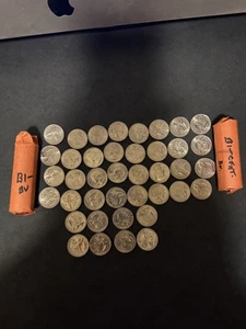 2 rollos AU/BU 1776 P&D cuartos del bicentenario (80 monedas) - sin buscar errores - Imagen 1 de 1