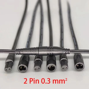 2 Pin Wasserdichter DC Stromanschluss Buchse Stecker 0,3mm² CCTV Kamera LED Mini - Picture 1 of 12