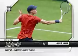 2024 Panini Instant Tennis Jannik Sinner Rookie RC Karte ATP Tour Prizm SP 1/796 - Bild 1 von 2