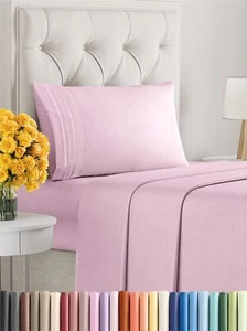 Twin XL Size 3 Piece Sheet Set - Comfy Breathable & Cooling Sheets - Hotel Lu... - Picture 1 of 8