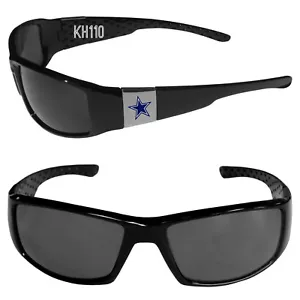 NFL Dallas Cowboys Chrome Black Football Sports Sun Glasses-New - Picture 1 of 5