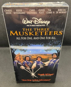 SEALED Disney Home Video VHS Three Musketeers Tim Curry Charlie Sheen 1993 RARE - Picture 1 of 3