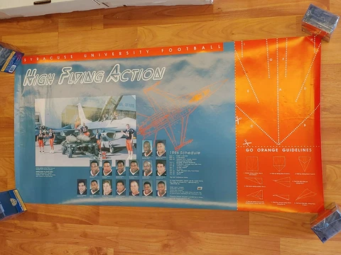 1996 Syracuse Orange Football "High Flying Action" Poster Cover