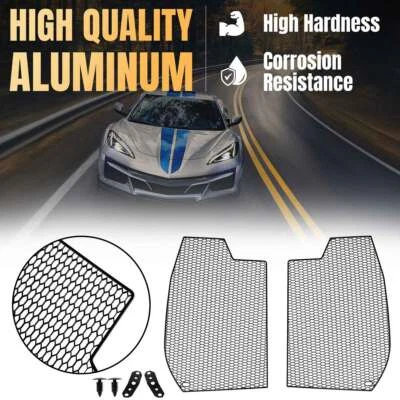 For Corvette C8 Z06 & E-Ray 23-24 CNC Side Intake Grille Insert Radiator Guards - Image 1 of 4