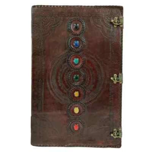 Large Seven Stone leather Journal, Diary notebook Handmade book Huge 22X14X2 - Picture 1 of 4