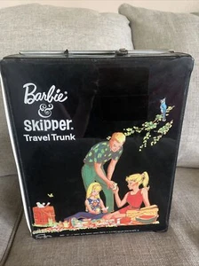 Vintage HTF Barbie & Skipper Travel Trunk Empty Doll Case Broken Handle See Pics - Picture 1 of 9