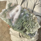 7,49 lb grande agate naturelle eau herbe quartz tranche de polissage méditation de guérison
