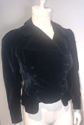 Vtg VICTORIAN Velveteen Jacket SMALL - Image 1 of 4